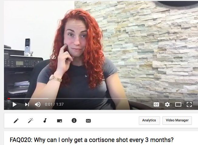 cortisone, physiotherapy