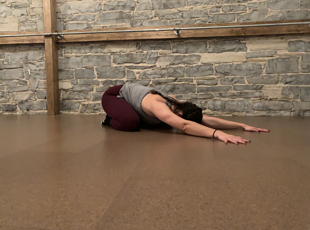 child's pose yoga low back